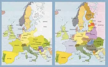 El mapa europeo colonial después del conflicto de la guerra mundial | Mapa Conceptual | Sitio Web Oficial mapaconceptual.com.es